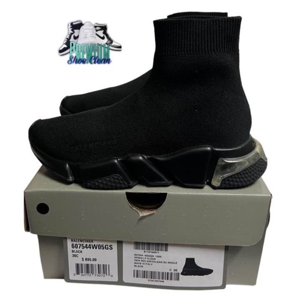 Balenciaga Speed Trainers Runner Mid Top Platform Sneakers Black - US 6 Bubble
